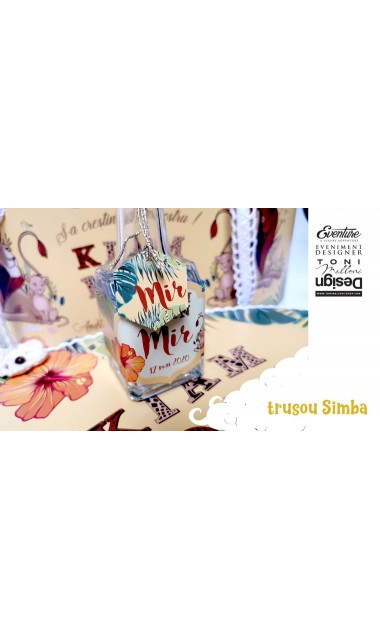 Trusou de botez cu micul pui de leu Simba din celebrul desen animat Baby Simba 16